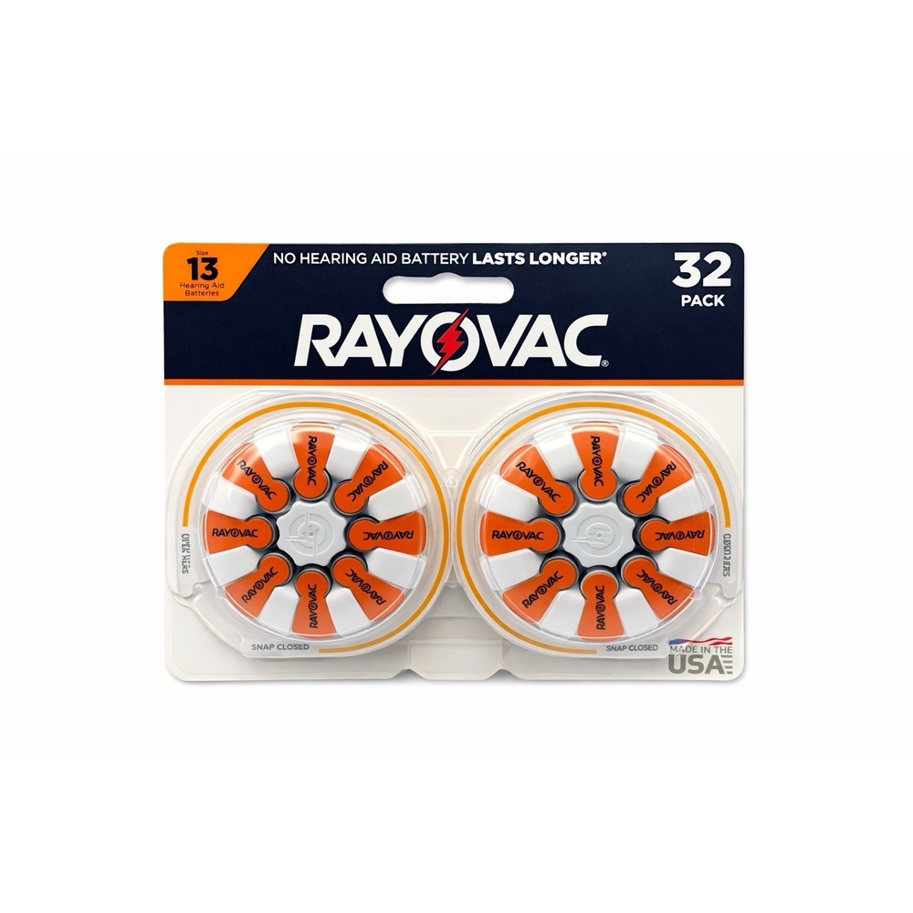 Rayovac Size 13 Hearing Aid Batteries 32-Pack Best By 04/2025. Brand New